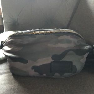 Rebecca Minkoff camouflage nylon belt bag.